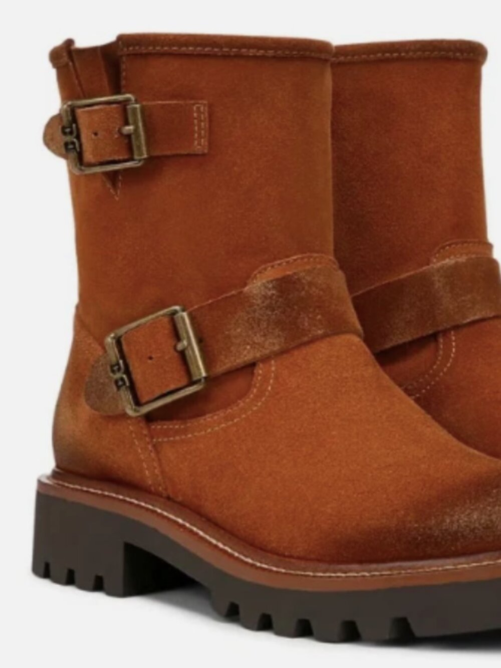 Sam Edelman Women's Kinsley Motorcycle Boot Amber Brown 9.5M